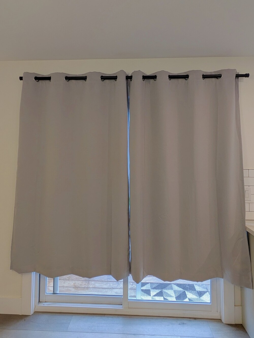 Gray Grommet-Top Blackout Curtains - Neutral Home Accent